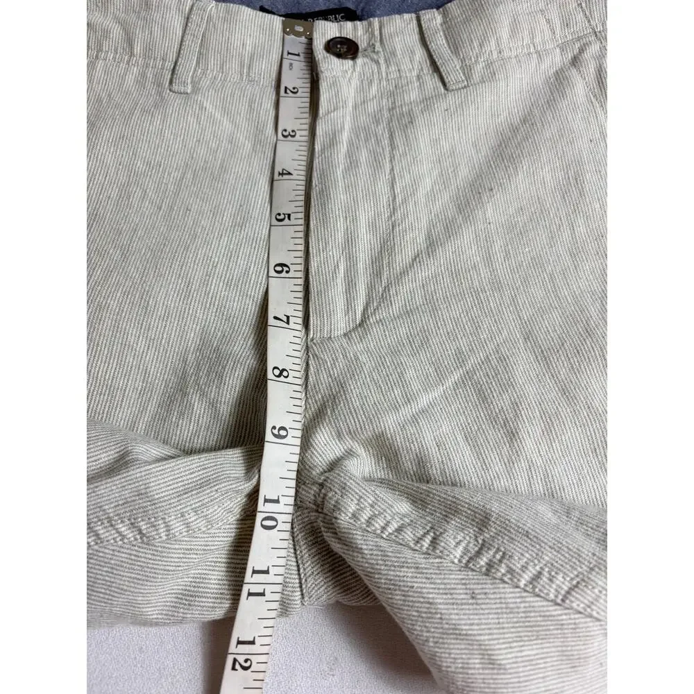 Banana Republic Men's Linen Stripe Neutral Pants Size 29X32 NWT